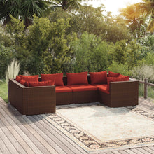 6-Delige Loungeset Met Kussens Poly Rattan 1