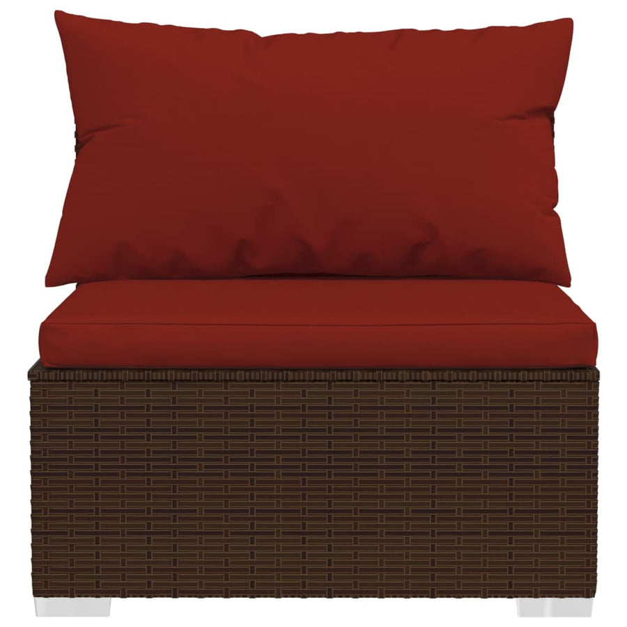 7-Delige Loungeset Met Kussens Poly Rattan 1