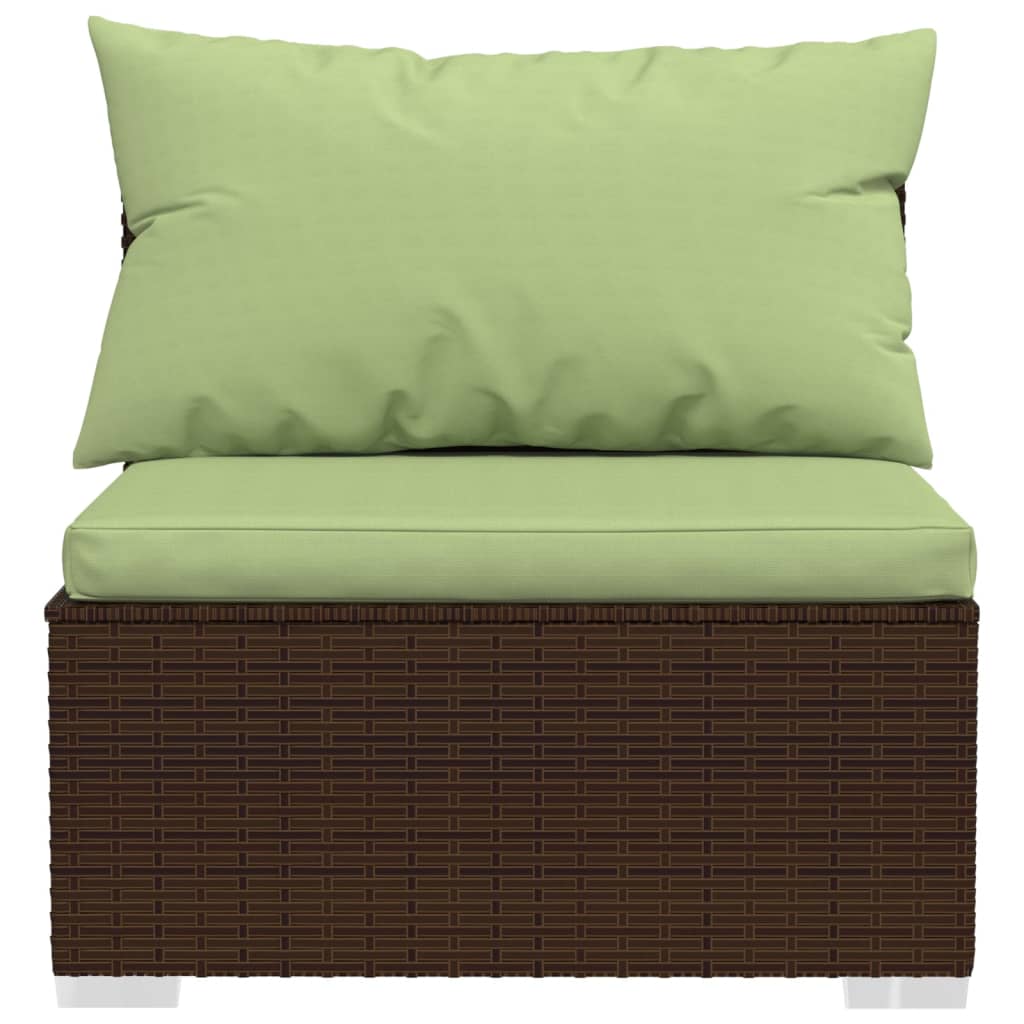 7-Delige Loungeset Met Kussens Poly Rattan 1