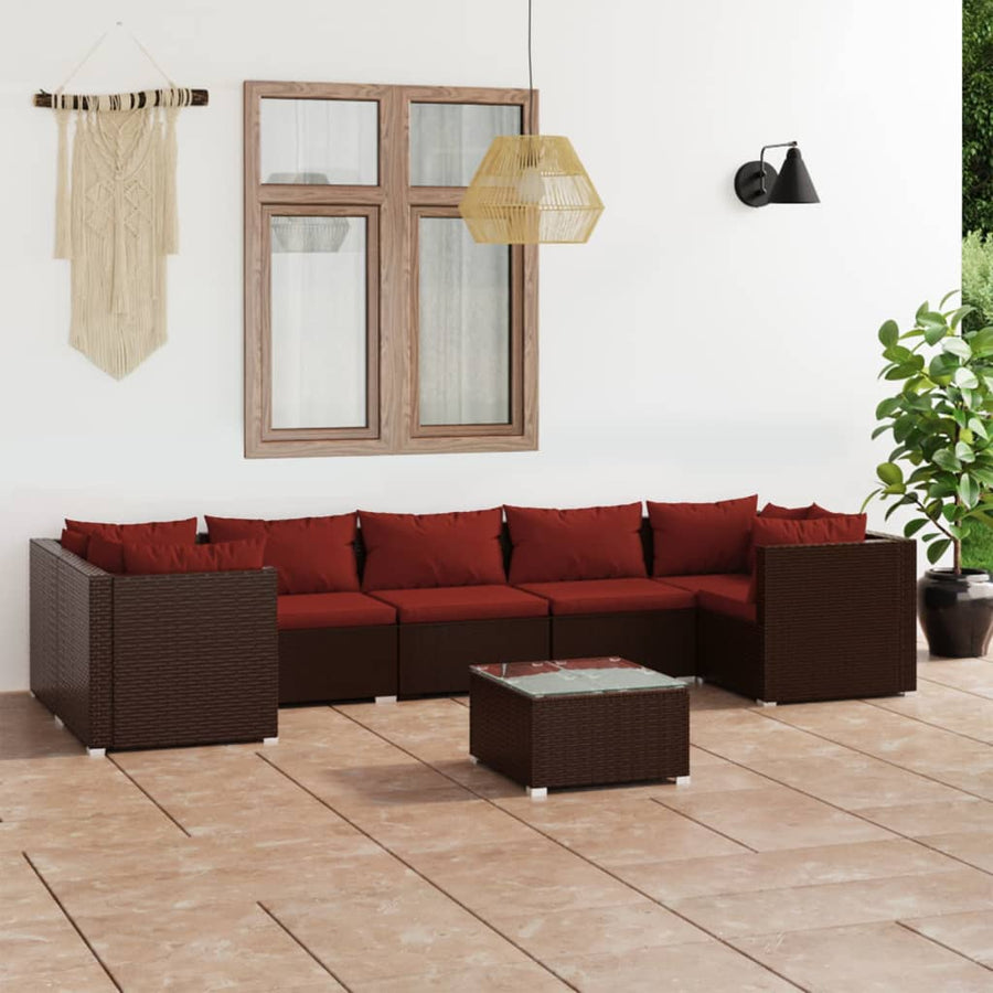 8-Delige Loungeset Met Kussens Poly Rattan 1