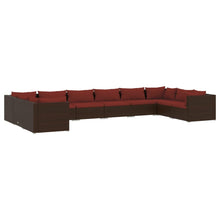 10-Delige Loungeset Met Kussens Poly Rattan 1