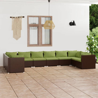 10-Delige Loungeset Met Kussens Poly Rattan 1