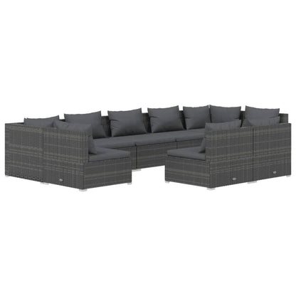 9-Delige Loungeset Met Kussens Poly Rattan 1