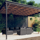 Loungeset 9-delig poly rattan grijs