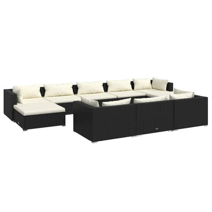 10-Delige Loungeset Met Kussens Poly Rattan 1