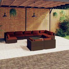 10-Delige Loungeset Met Kussens Poly Rattan 1