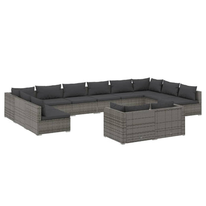 12-Delige Loungeset Met Kussens Poly Rattan 1