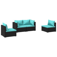 4-Delige Loungeset Met Kussens Poly Rattan 1