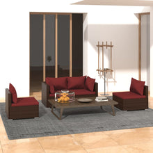 4-Delige Loungeset Met Kussens Poly Rattan 1