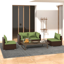 4-Delige Loungeset Met Kussens Poly Rattan 1