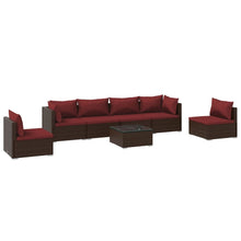 7-Delige Loungeset Met Kussens Poly Rattan 1