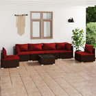 Loungeset 7-delig poly rattan bruin