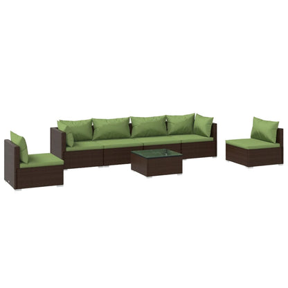 7-Delige Loungeset Met Kussens Poly Rattan 1