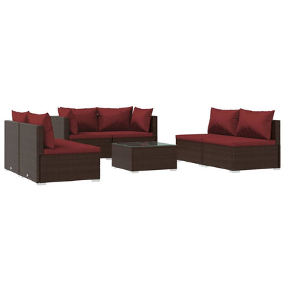7-Delige Loungeset Met Kussens Poly Rattan 1