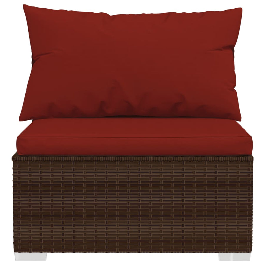 7-Delige Loungeset Met Kussens Poly Rattan 1