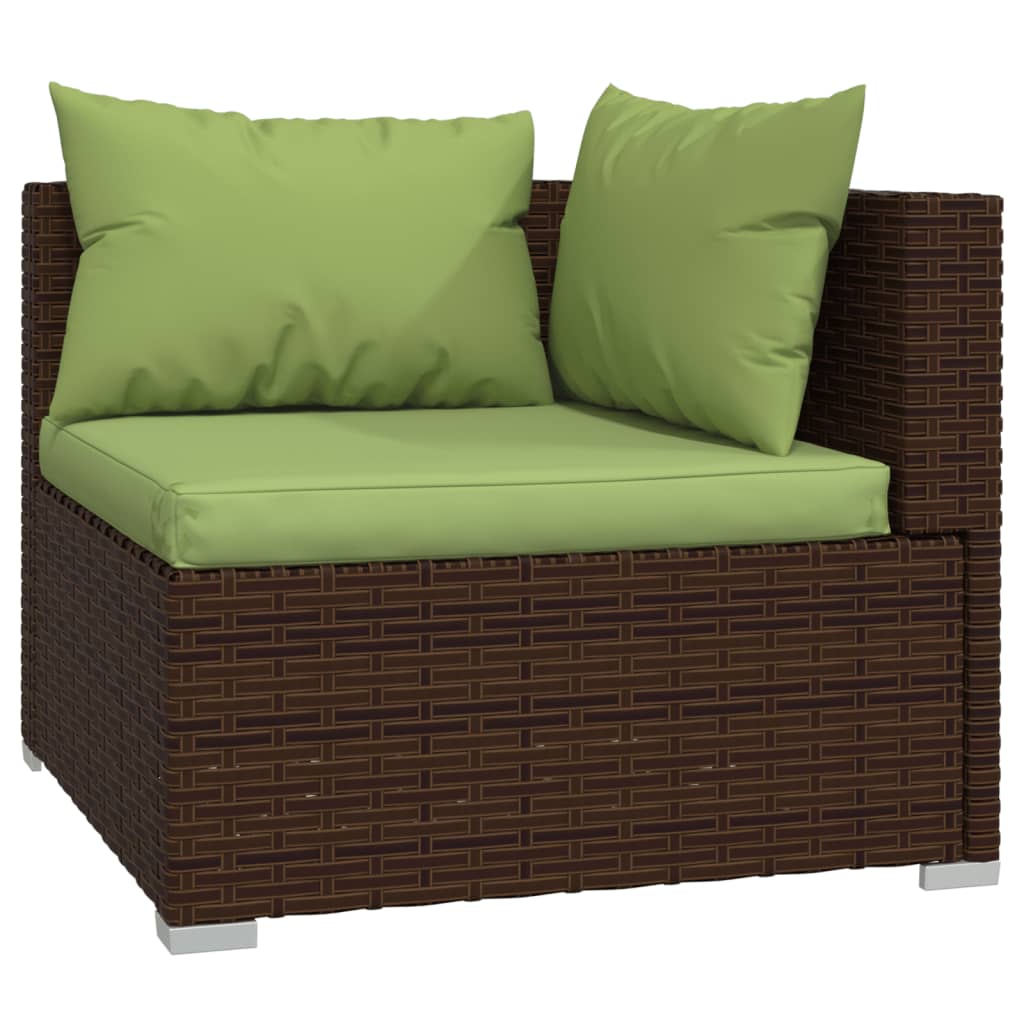 7-Delige Loungeset Met Kussens Poly Rattan 1