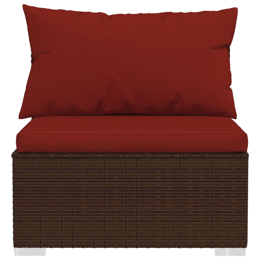 9-Delige Loungeset Met Kussens Poly Rattan 1