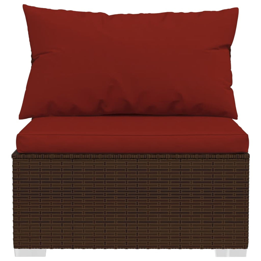 9-Delige Loungeset Met Kussens Poly Rattan 1