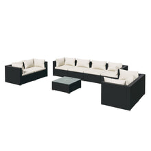 9-Delige Loungeset Met Kussens Poly Rattan 1