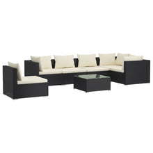 7-Delige Loungeset Met Kussens Poly Rattan 1