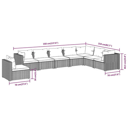 8-Delige Loungeset Met Kussens Poly Rattan 1