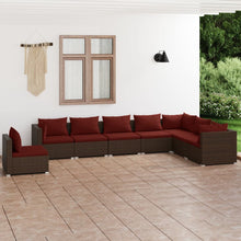 8-Delige Loungeset Met Kussens Poly Rattan 1