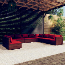 10-Delige Loungeset Met Kussens Poly Rattan 1