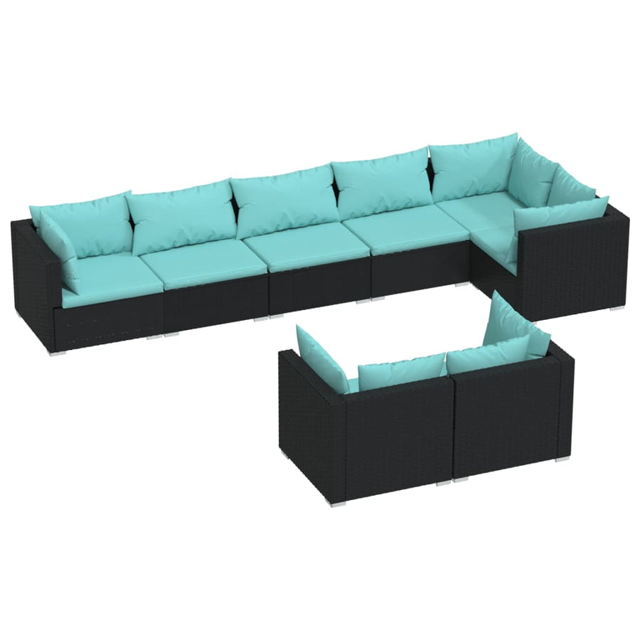 8-Delige Loungeset Met Kussens Poly Rattan 1