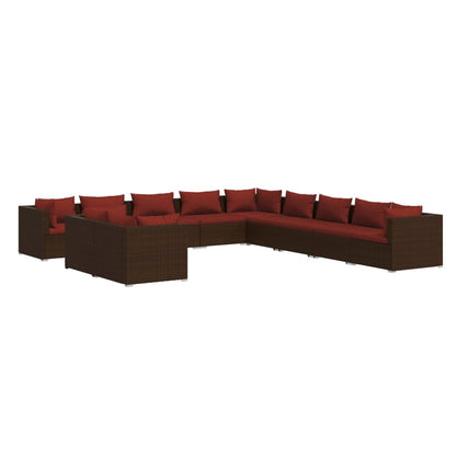1 Loungeset Met Kussens Poly Rattan 1