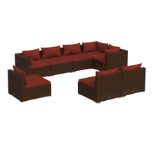 8-Delige Loungeset Met Kussens Poly Rattan 1