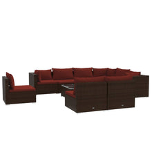 10-Delige Loungeset Met Kussens Poly Rattan 1