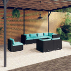 8-Piece Lounge Set with Cushions Poly Rattan 1