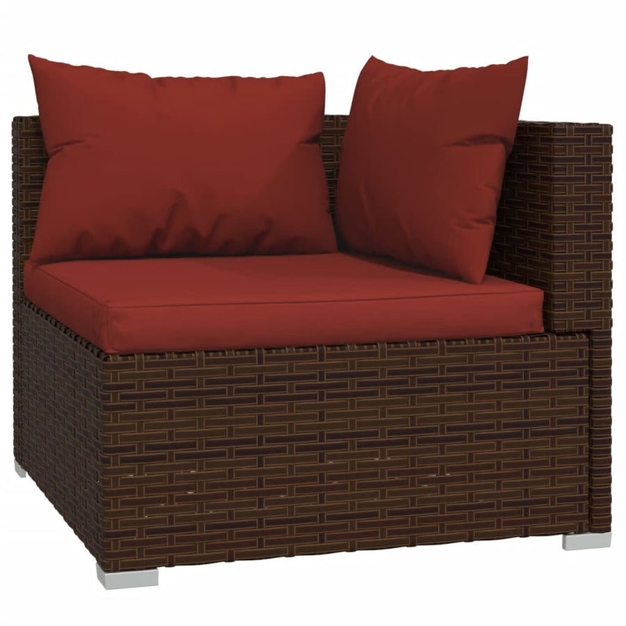 9-Delige Loungeset Met Kussens Poly Rattan 1