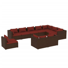10-Delige Loungeset Met Kussens Poly Rattan 1