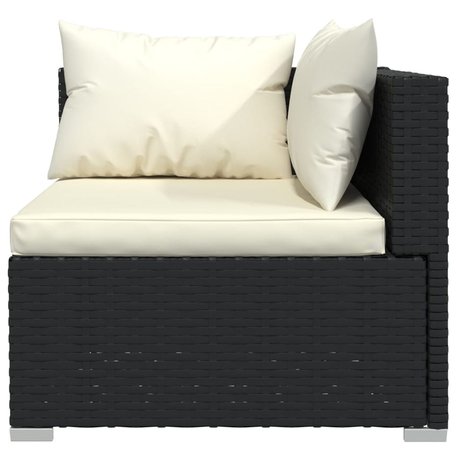 1 Loungeset Met Kussens Poly Rattan 1
