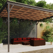 Loungeset 9-delig poly rattan bruin