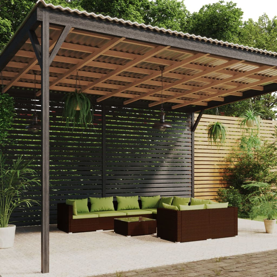 9-Delige Loungeset Met Kussens Poly Rattan 1