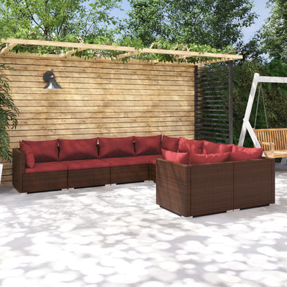 8-Delige Loungeset Met Kussens Poly Rattan 1