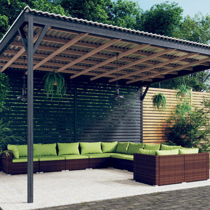 10-Delige Loungeset Met Kussens Poly Rattan 1