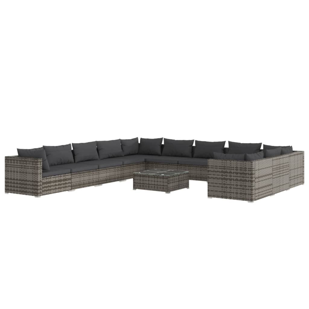 12-Delige Loungeset Met Kussens Poly Rattan 1