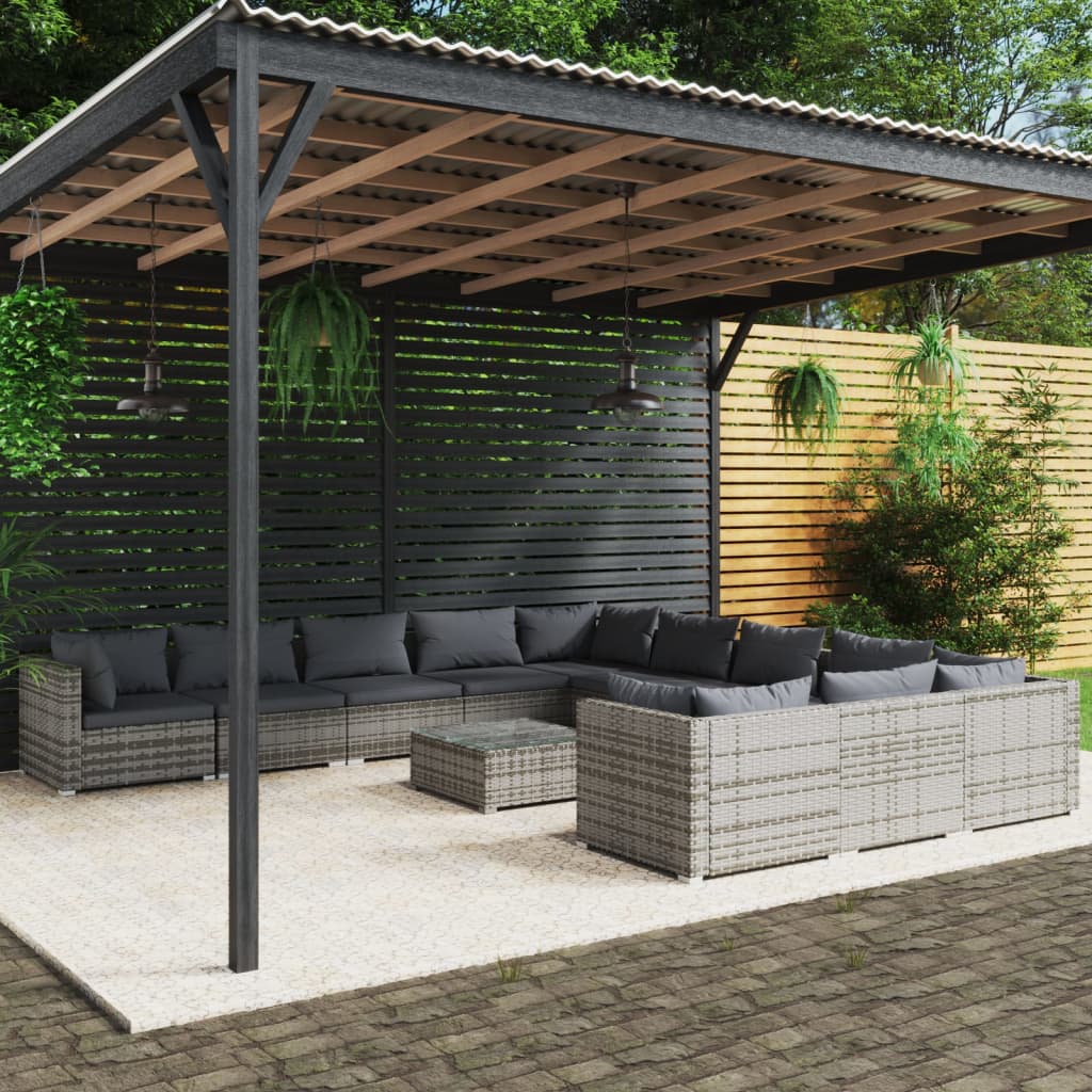 12-Delige Loungeset Met Kussens Poly Rattan 1