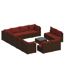 13-Delige Loungeset Met Kussens Poly Rattan 1