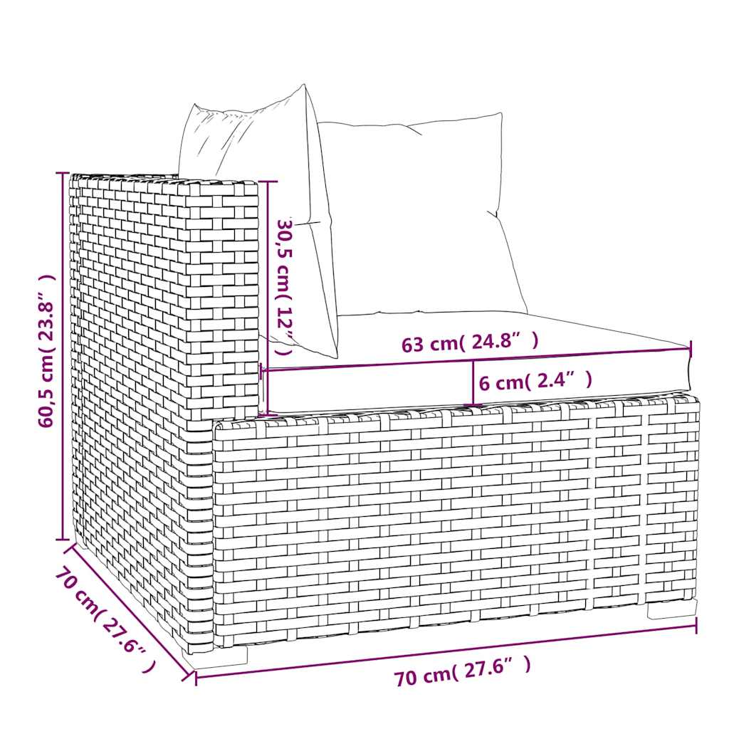12-Delige Loungeset Met Kussens Poly Rattan 1
