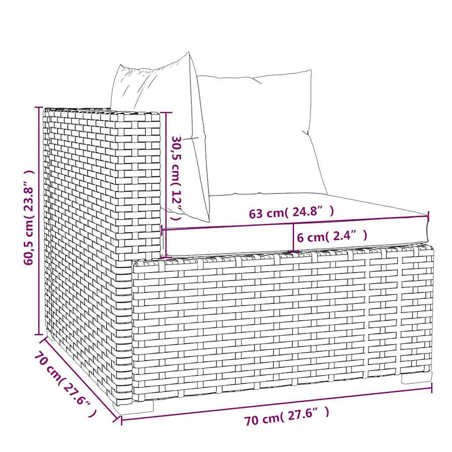 12-Delige Loungeset Met Kussens Poly Rattan 1