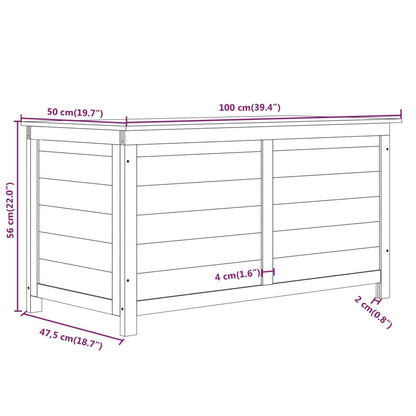 Kussenbox Massief Vurenhout 100 x 50 x 56 cm