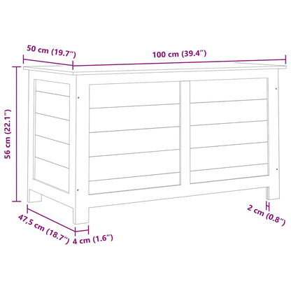 Kussenbox Massief Vurenhout 100 x 50 x 56 cm