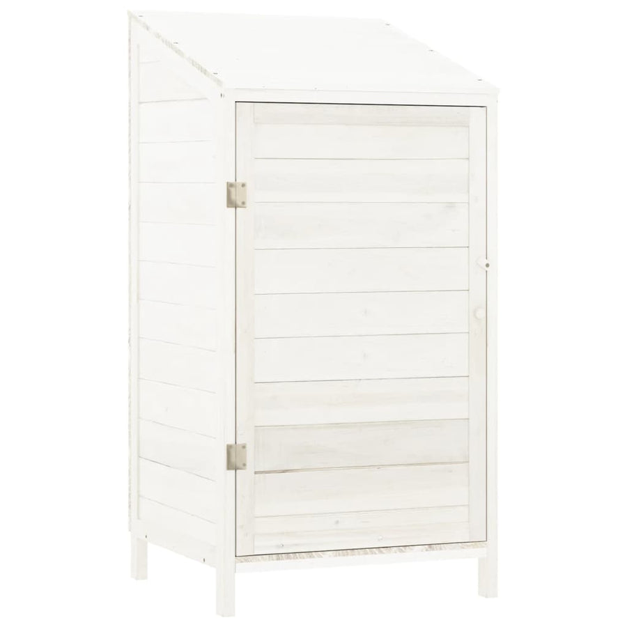 Tuinschuur 55x52x112 cm massief vurenhout wit 55 x 52 x 112 cm Wit
