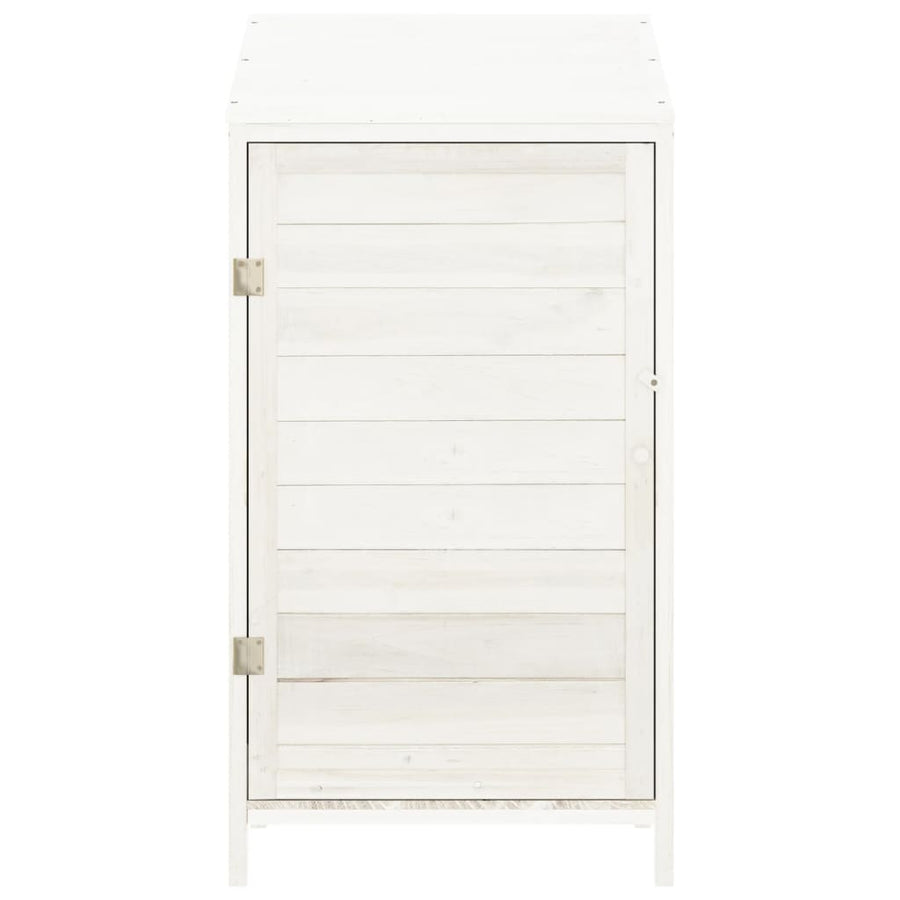 Tuinschuur 55x52x112 cm massief vurenhout wit 55 x 52 x 112 cm Wit