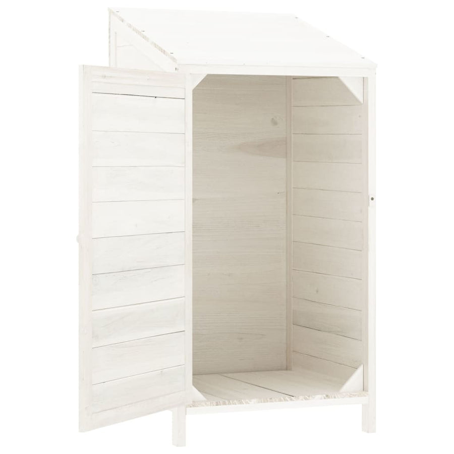 Tuinschuur 55x52x112 cm massief vurenhout wit 55 x 52 x 112 cm Wit