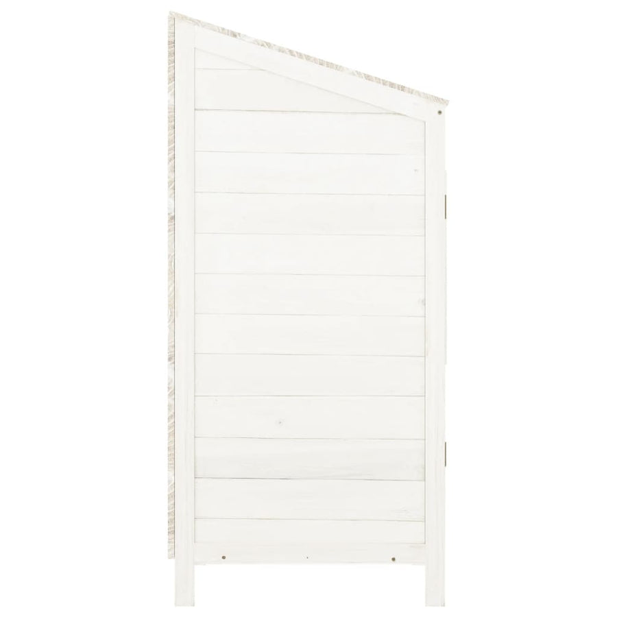 Tuinschuur 55x52x112 cm massief vurenhout wit 55 x 52 x 112 cm Wit